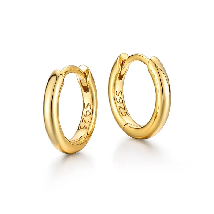 IDEAGEMER S925 Silver Earrings Men's-0