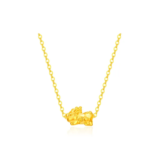 Chongqing Gold Store Gold 999 Necklaces Unisex-0