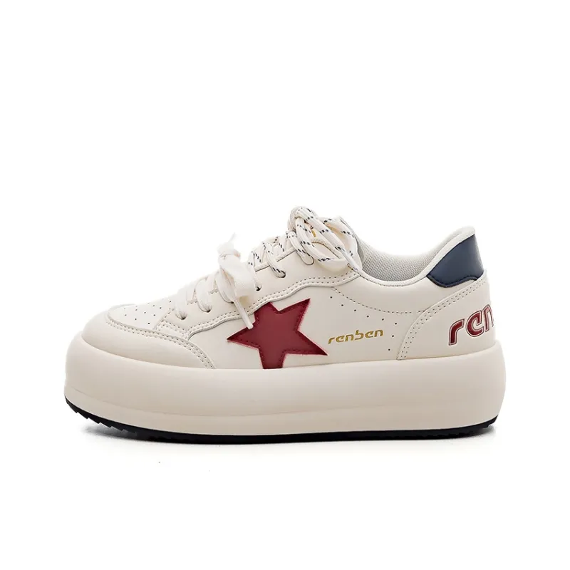 RENBEN Lightweight Support Height Increasing Low-Top Skateboard Shoes Women's-5
