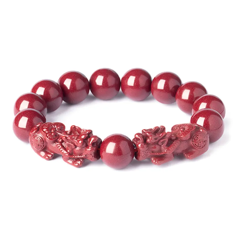 Moon Jewelry Reconstructed Cinnabar Bracelets Unisex-13