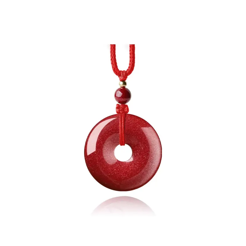 Moon Jewelry Reconstructed Cinnabar Necklaces Unisex-36