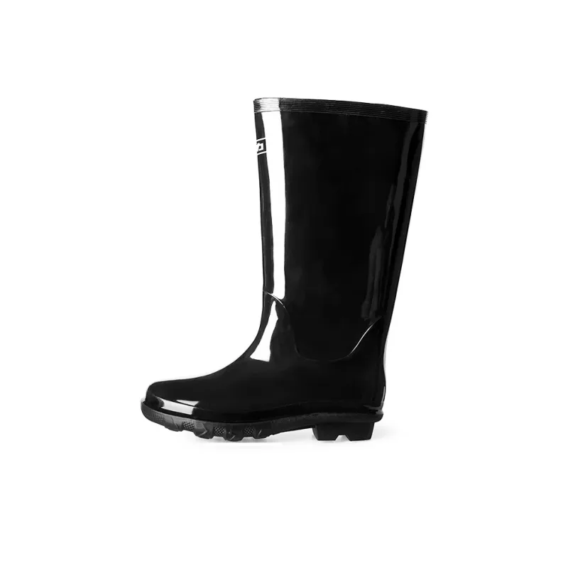 Warrior Wear resistant And Waterproof Rain Boots Men's Black-0