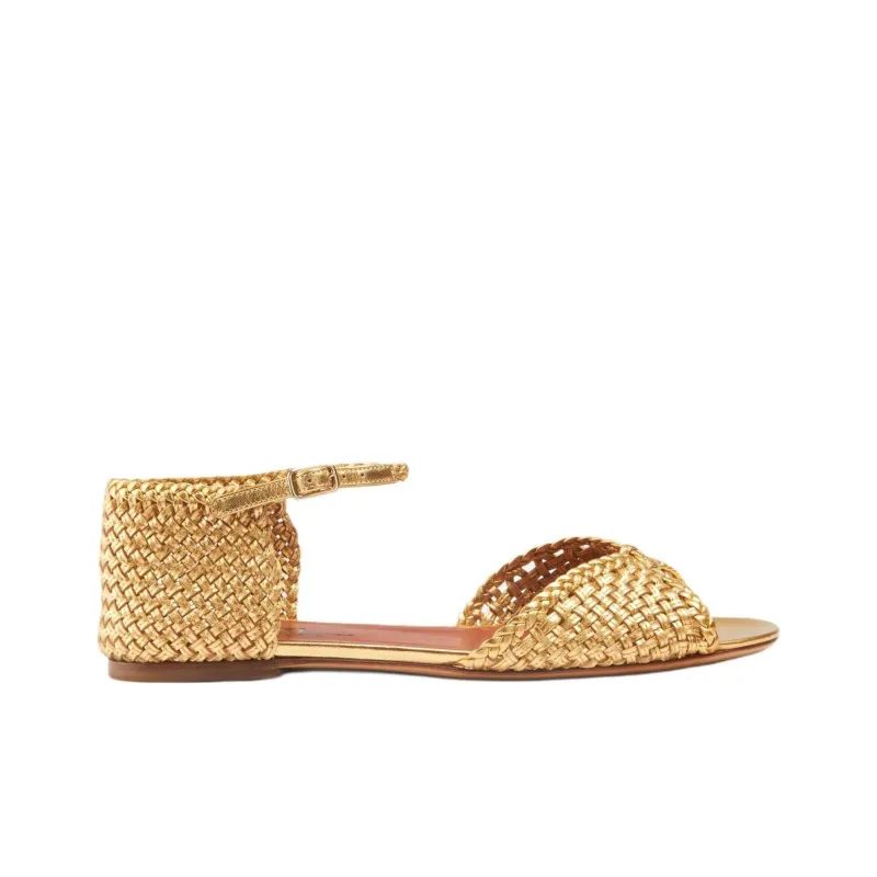 MICHEL VIVIEN Strap Sandals 1cm Women's Gold-1