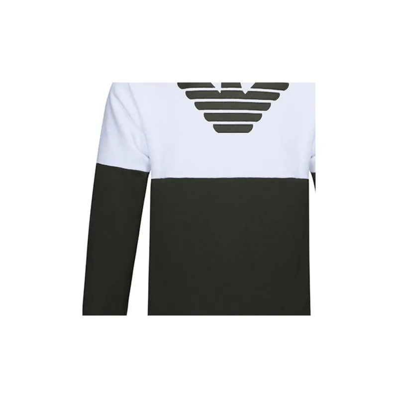 EMPORIO ARMANI Sweatshirts Men White Green Multicolor-3