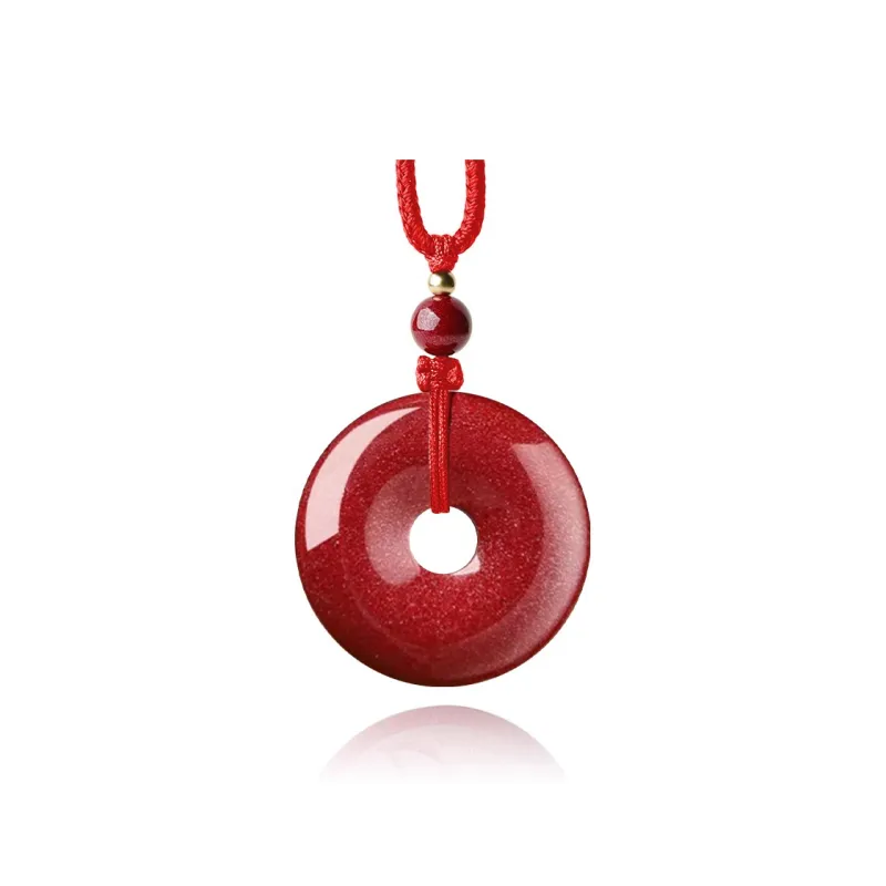 Moon Jewelry Reconstructed Cinnabar Necklaces Unisex-45