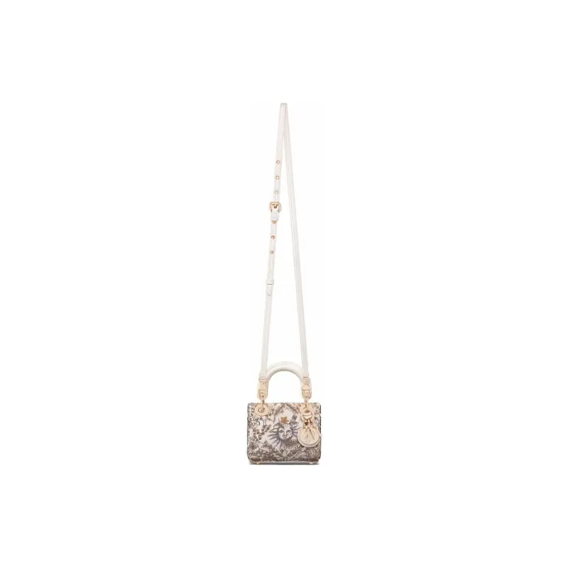 DIOR Lady Dior Satin Crossbody One Shoulder Handbags Women's Multicolor-1