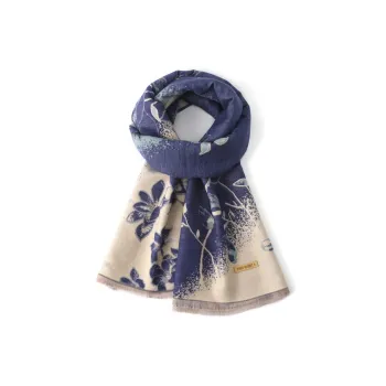 FREE RABBITⅡ Elegance Orchid Faux Cashmere Shawl Advanced Thickened Warm Scarf Unisex
