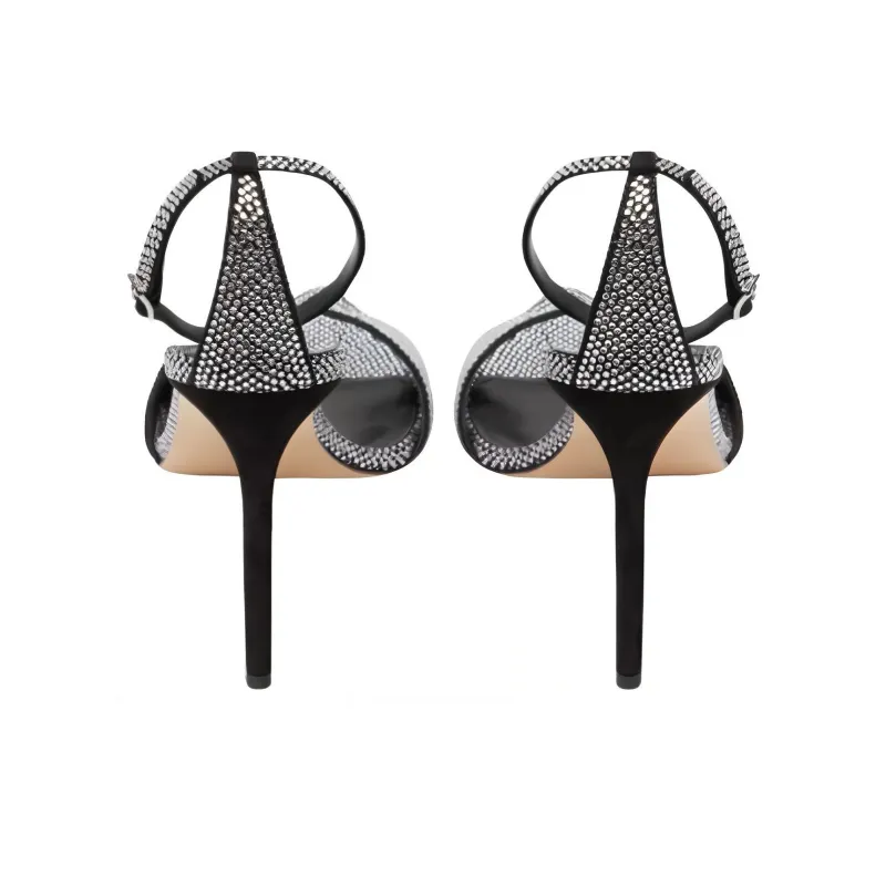 BETTINA VERMILLON Strap Sandals 10.5cm Women's Black-3
