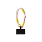 Color Block Nylon Woven Lanyard-Deep Pink+Light Pink