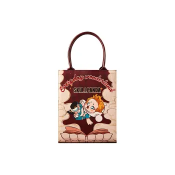 POP MART SKULLPANDA PU Totes Handbags Regular Unisex Multicolor