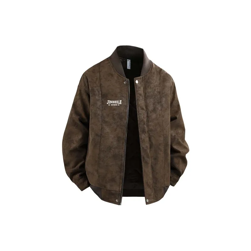 JINBEILE Jackets Coats Unisex Khaki-11