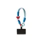 Color Block Nylon Woven Lanyard-Red+Light Blue