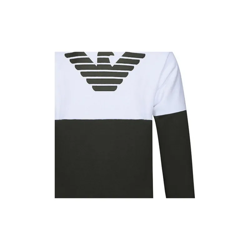 EMPORIO ARMANI Sweatshirts Men White Green Multicolor-2