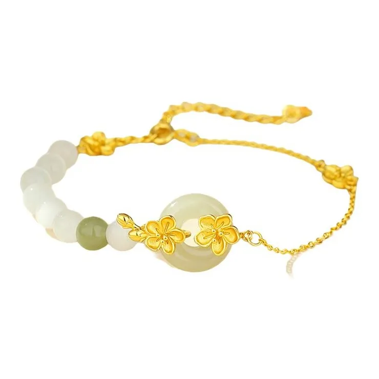 Royal Heaven's Choice Bracelets Pale Greenish White Jade Unisex-0