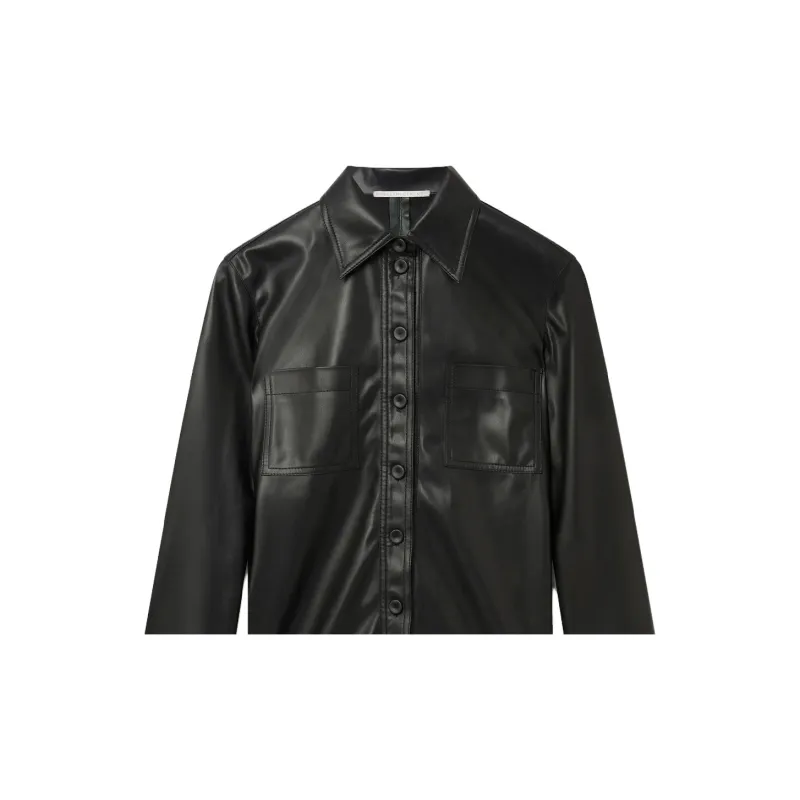 Stella McCartney Long Sleeved Leather Shirt-5