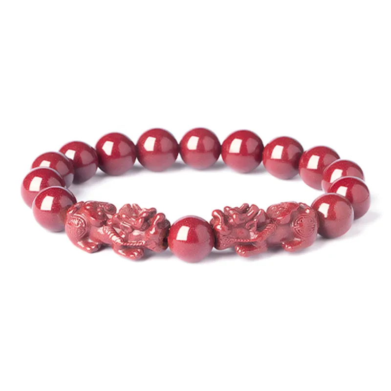Moon Jewelry Reconstructed Cinnabar Bracelets Unisex-6