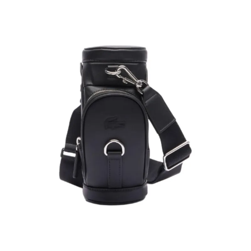 LACOSTE PU Shoulder Bag Crossbody Bag Small Size Women's Black-1
