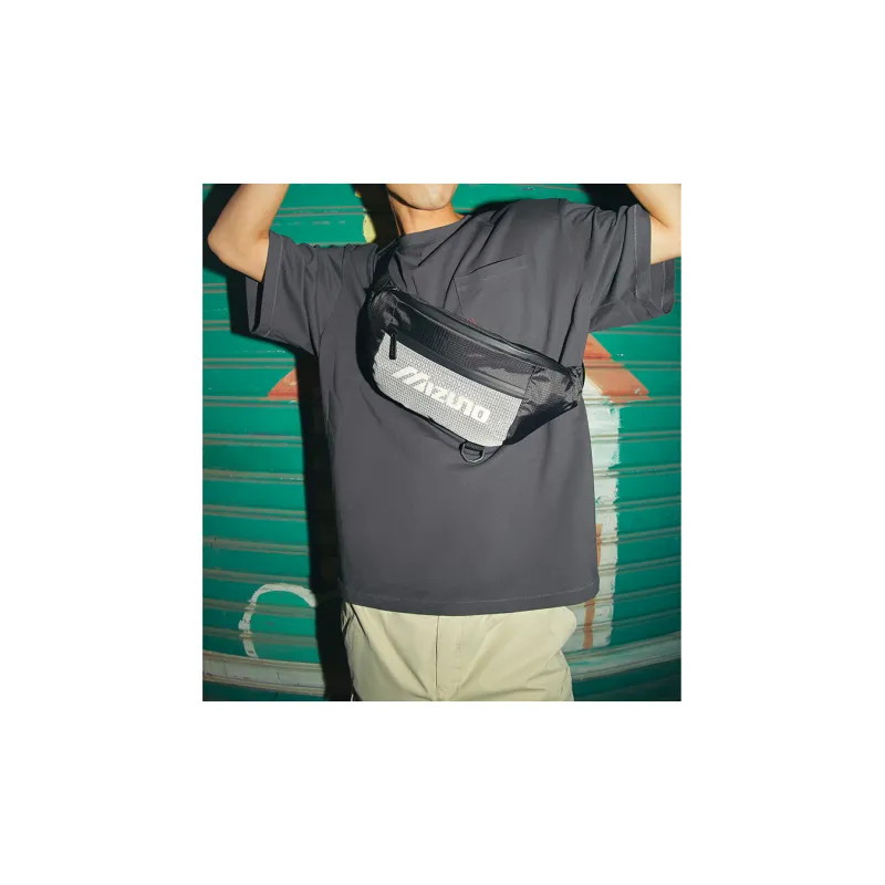 Mizuno HERITAGE Series Nylon Sling Bag, Fanny Pack Regular Unisex Black-4