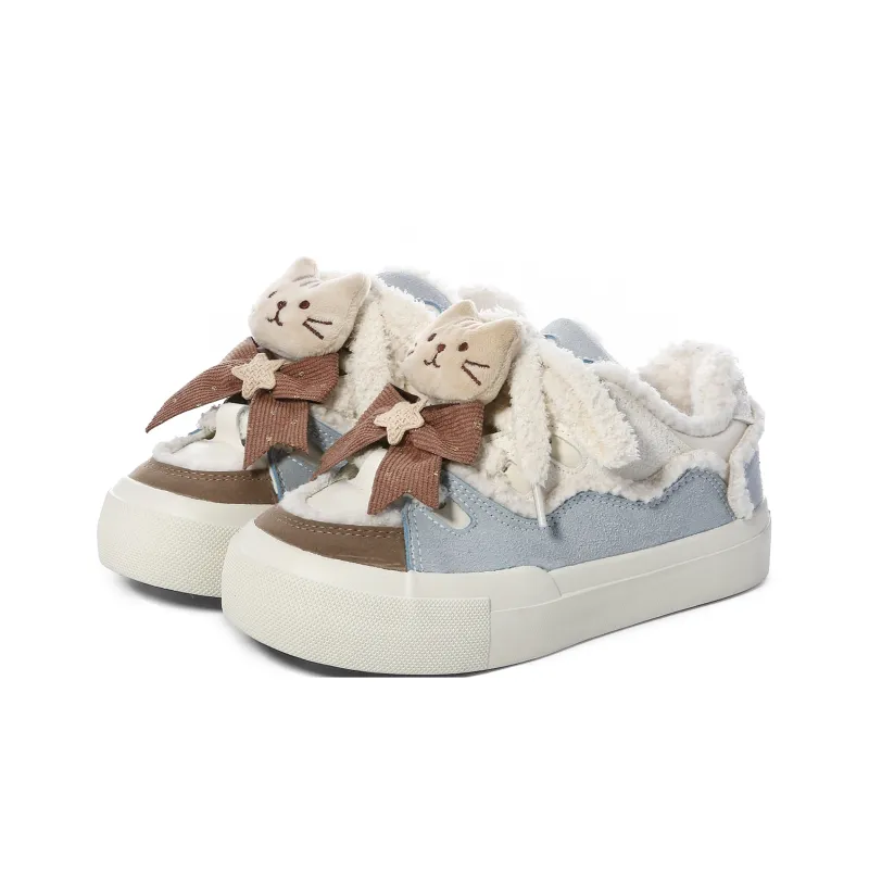 Lovely You Warm Wear Resistant Lightweight Low Top Skateboard Shoes Women's-2