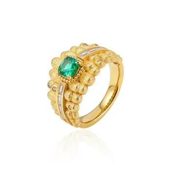 FUNNXI S925 Silver Rhodium Plated Gold Rings Women's Gold