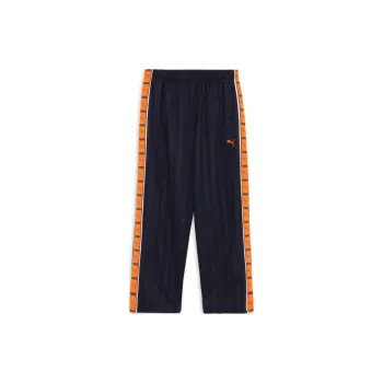 PUMA Knit FW24 SHADOW STRIPE Knitted Sweatpants Men's New Marine Orange