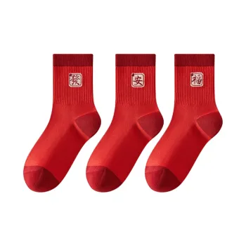H YXIANG Mid Calf Socks Unisex 3 Pack