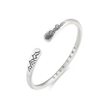 Zocai 999 Fine Silver Bangles Women's