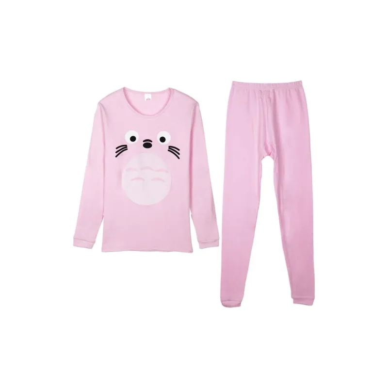 Cotton Gene Thermal Set Women's Light Pink-0