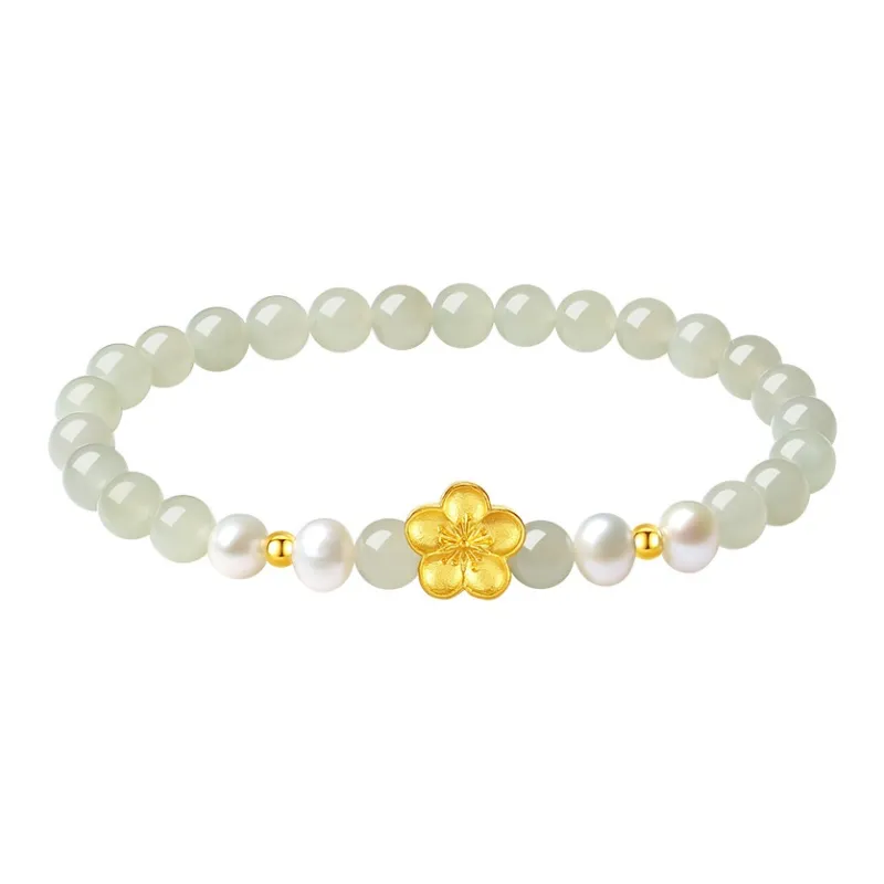 Royal Heaven's Choice Bracelets Pale Greenish White Jade Unisex-2