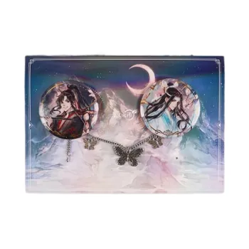 GUANGBO x MODAOZUSHI Badge Set, Timeless Elegance, Lan Wangji And Wei Wuxian Badges