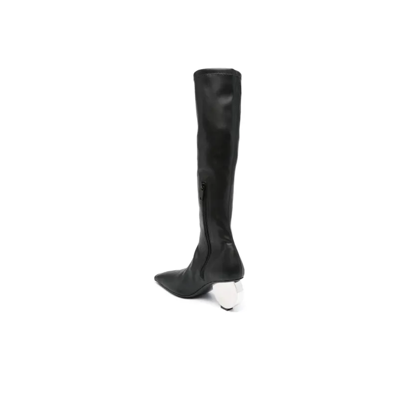 Courrèges Circle 90mm Faux-leather Knee-high Boots-6