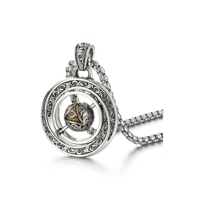 IDEAGEMER S925 Silver Necklaces Men's-3
