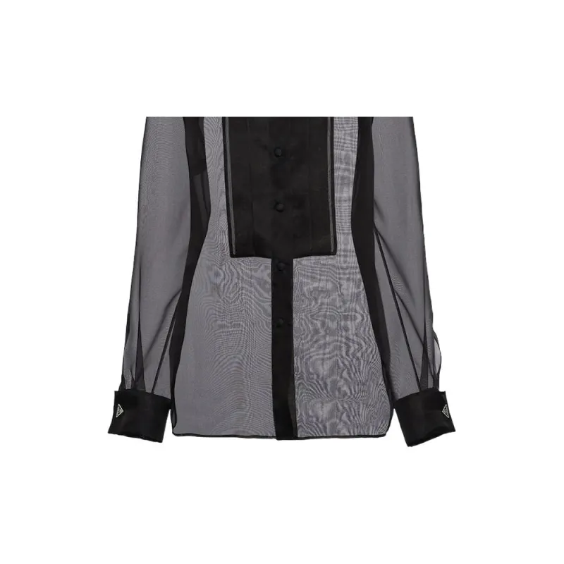 PRADA See-Through Long-Sleeved Shirt-2