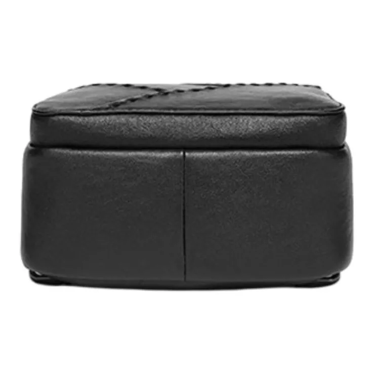 BISON DENIM Cow Leather Shoulder Bag Crossbody Bag Sling Bag Regular Men's Black-3