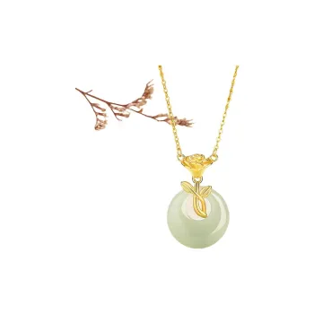 Royal Heaven's Choice Hetian Jade Pale Greenish White Jade Unisex