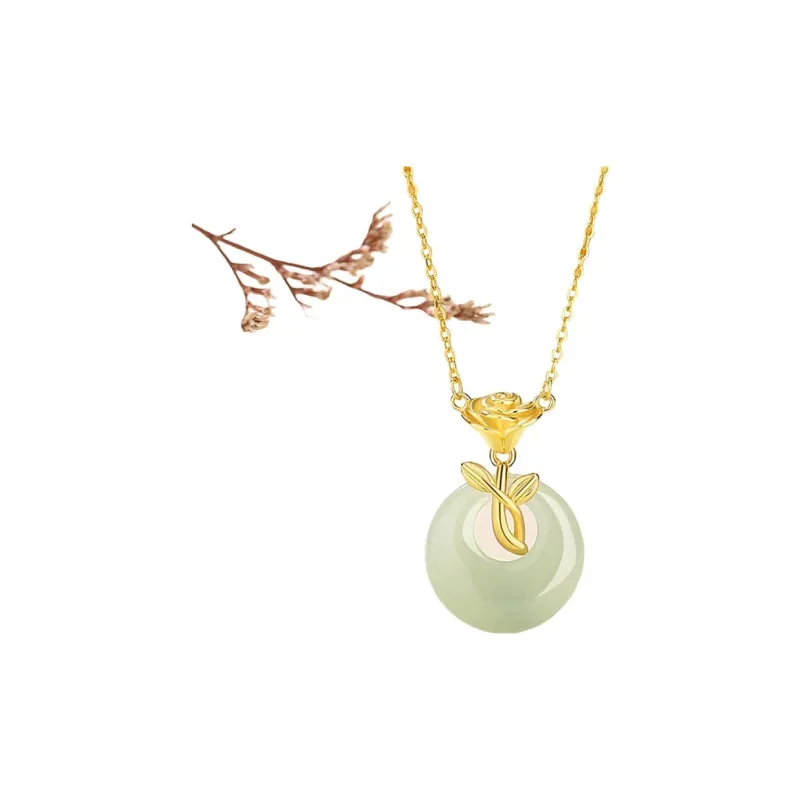 Royal Heaven's Choice Hetian Jade Pale Greenish White Jade Unisex-0