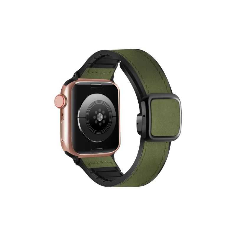 AOMN Apple Compatibility Watch Band Artificial Leather Material-0