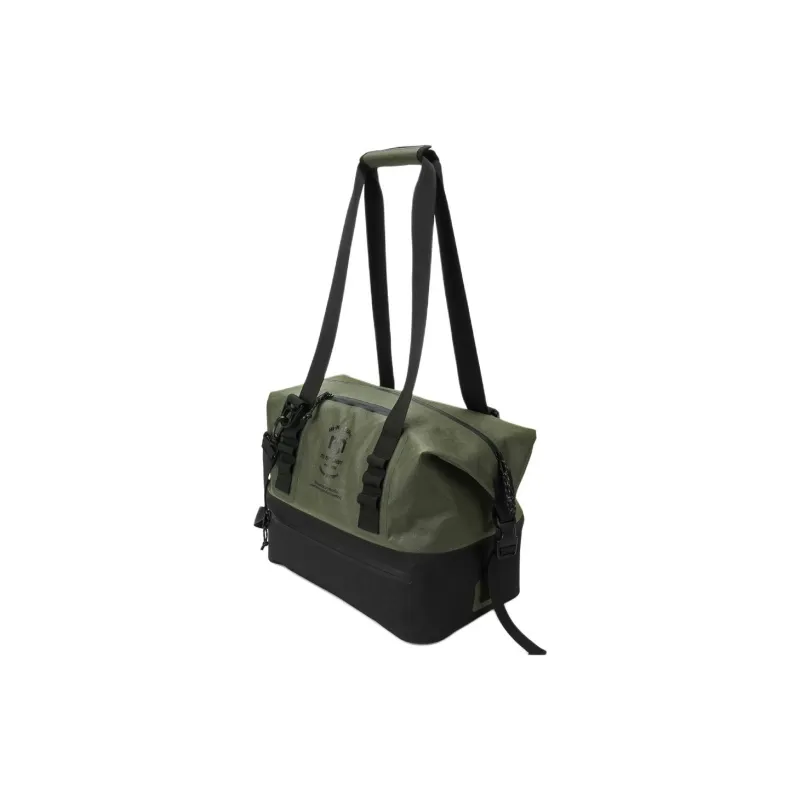 M Square Polyester Travel Bag Unisex Black & Green-1