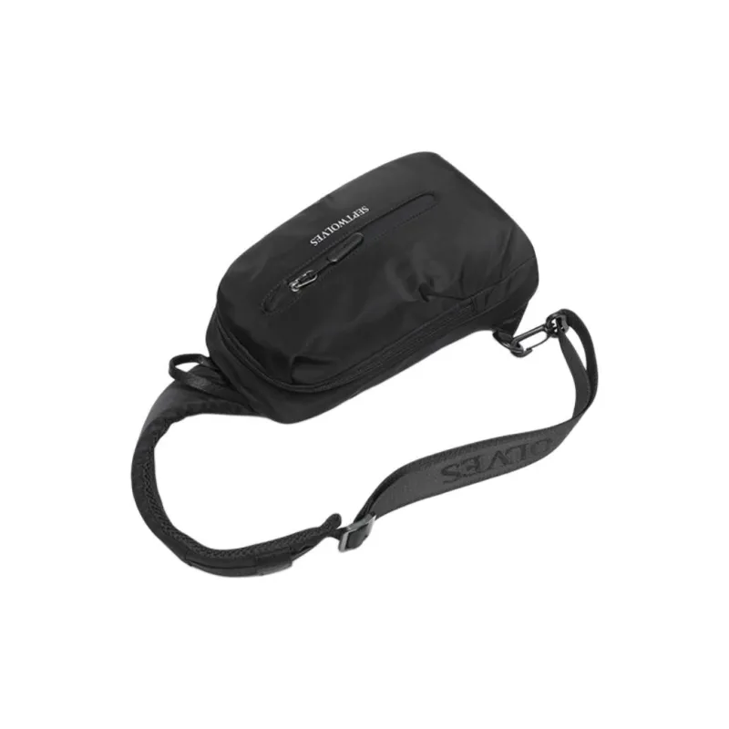 SEPTWOLVES Fabric One Shoulder Crossbody Sling Bags Regular Men's Black-3
