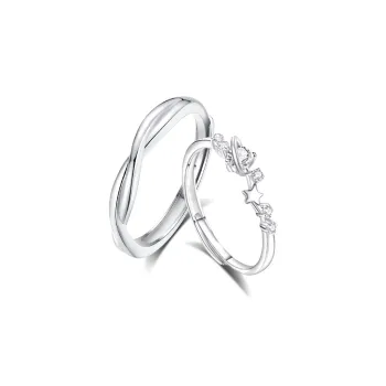 NVBBK Sterling Silver Rings Unisex