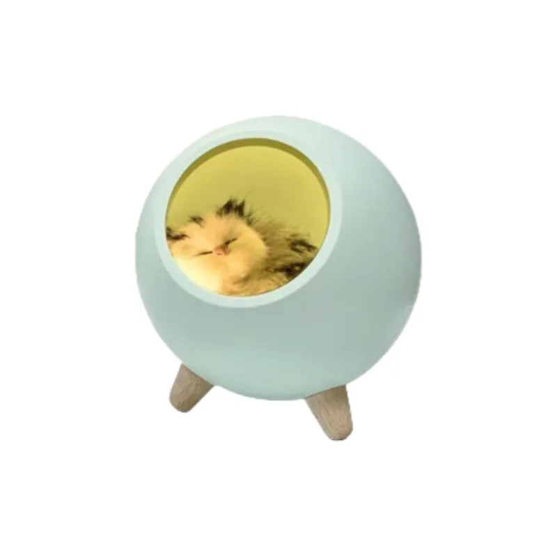 XZAN Cute Cat Bedside Companion Lamp With USB Charging, Touch Controlled Ambient Light, Creative Accessory-4
