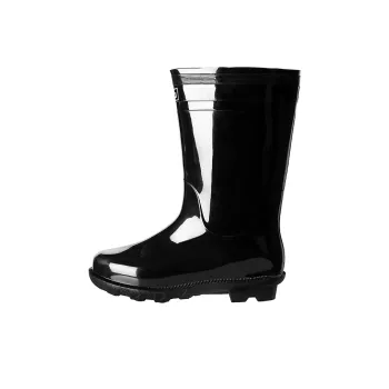 Warrior Wear resistant And Waterproof Rain Boots Men's Black