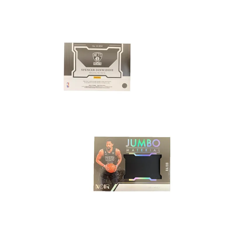 PANINI Dinwiddie 2023 NOIR Large Window 84/99 Match Issued Jersey Star Card Access Pass Sports Cards 1 Pc-3
