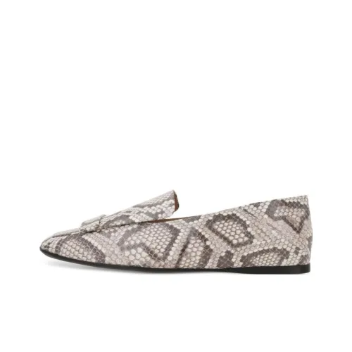 SERGIO ROSSI Square Toe Embossed Slip On Loafers Women's