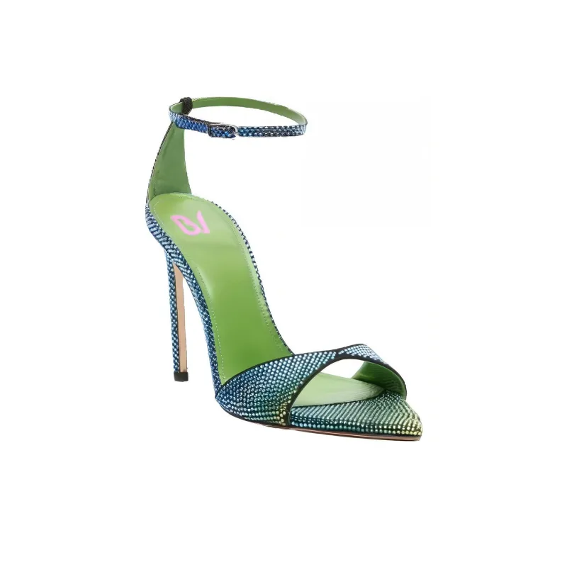 BETTINA VERMILLON Strap Sandals 10.5cm Women's Green-2