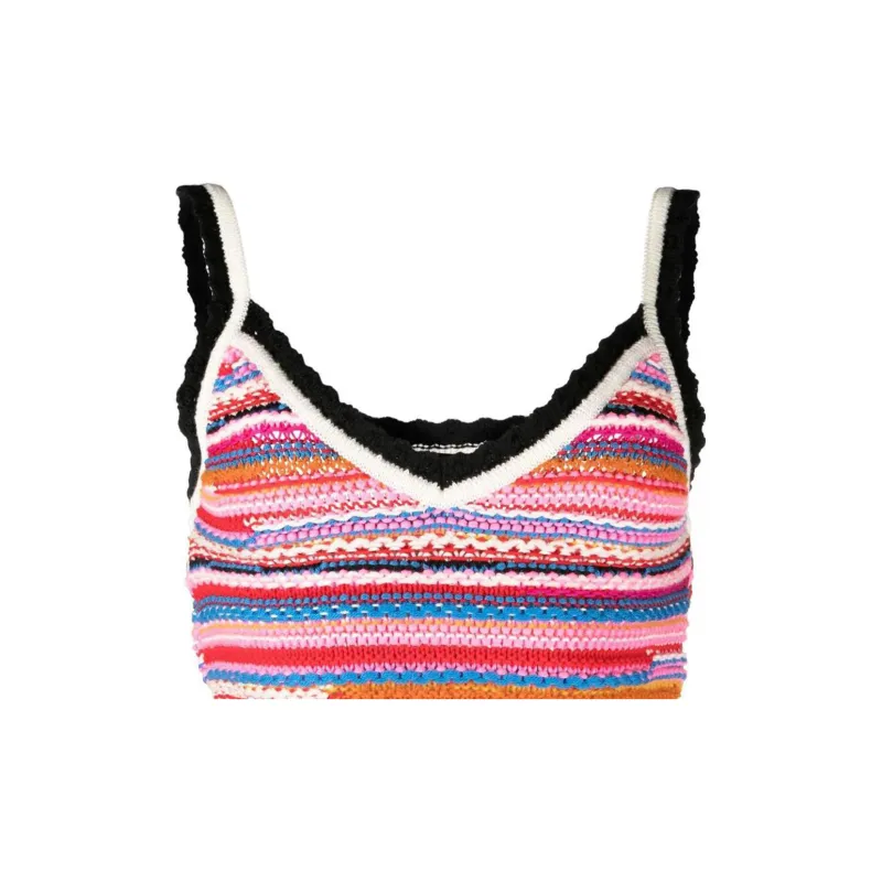 DSQUARED 2 Striped Crochet knit Vest-4