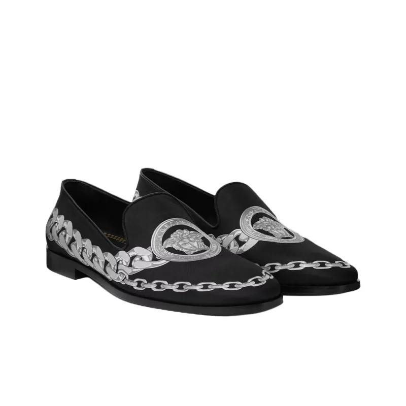 VERSACE Medusa Loafers Men's Black-2
