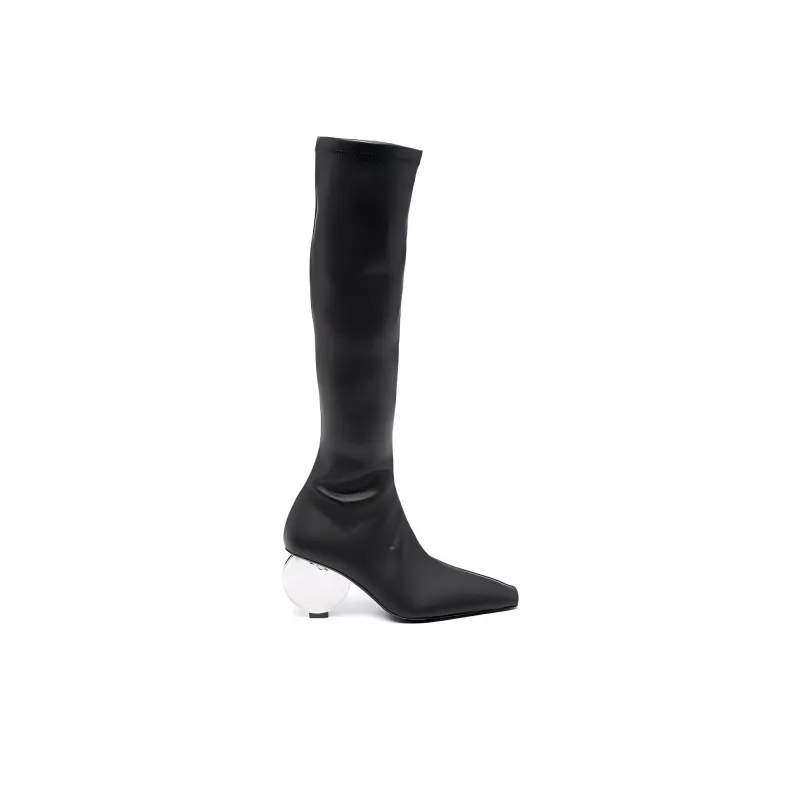 Courrèges Circle 90mm Faux-leather Knee-high Boots-3
