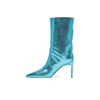 BETTINA VERMILLON Ankle Boots 8.5cm Women's Blue