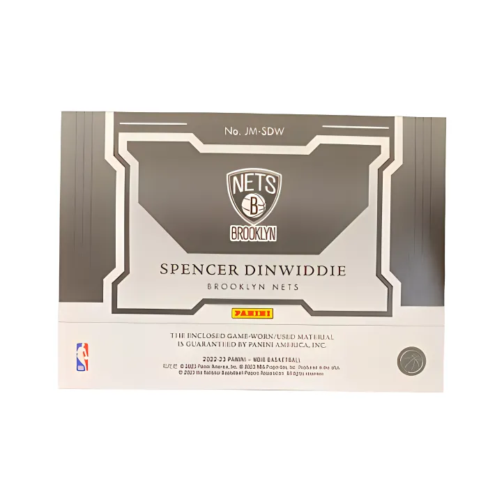 PANINI Dinwiddie 2023 NOIR Large Window 84/99 Match Issued Jersey Star Card Access Pass Sports Cards 1 Pc-1